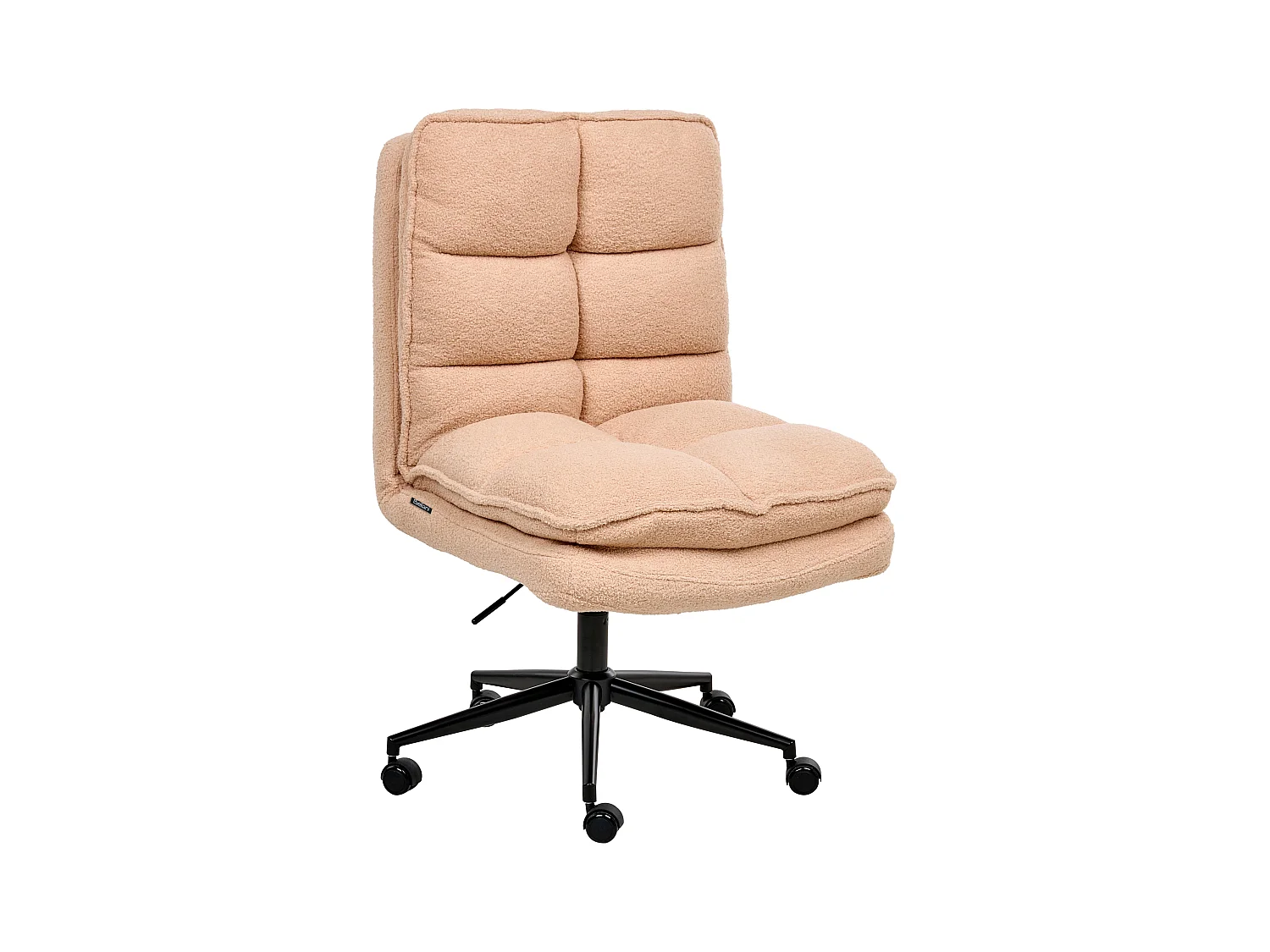 Chaise de bureau ADDISON Bouclé Rose pêche