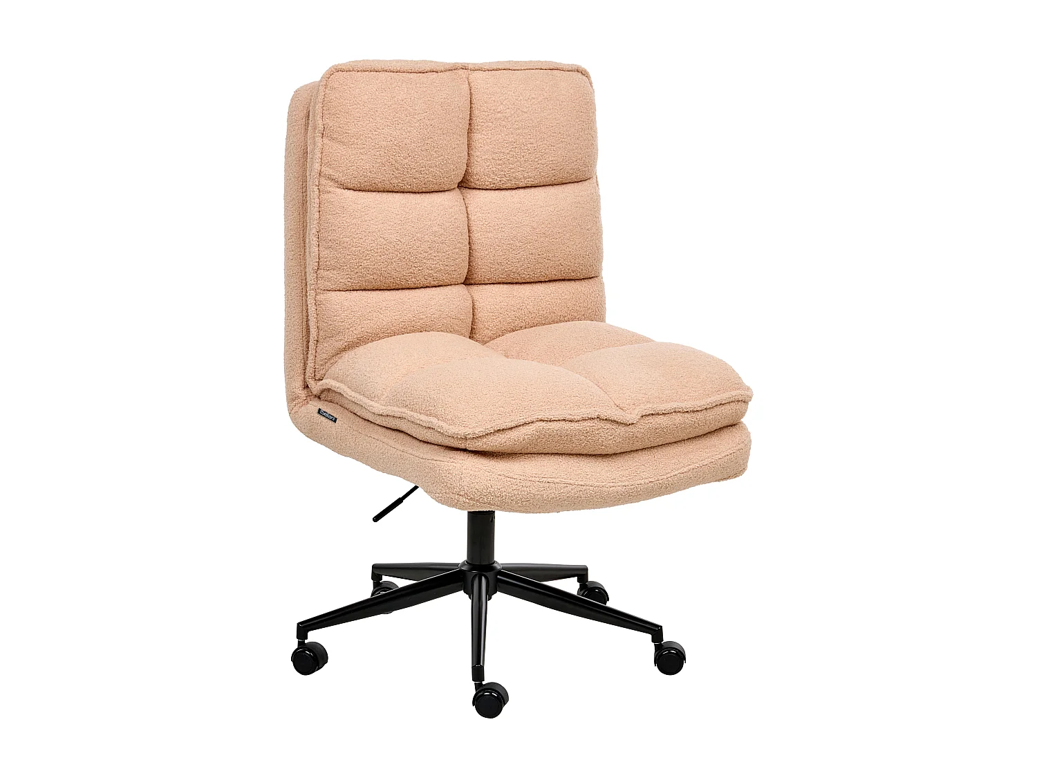Chaise de bureau ADDISON Bouclé Rose pêche