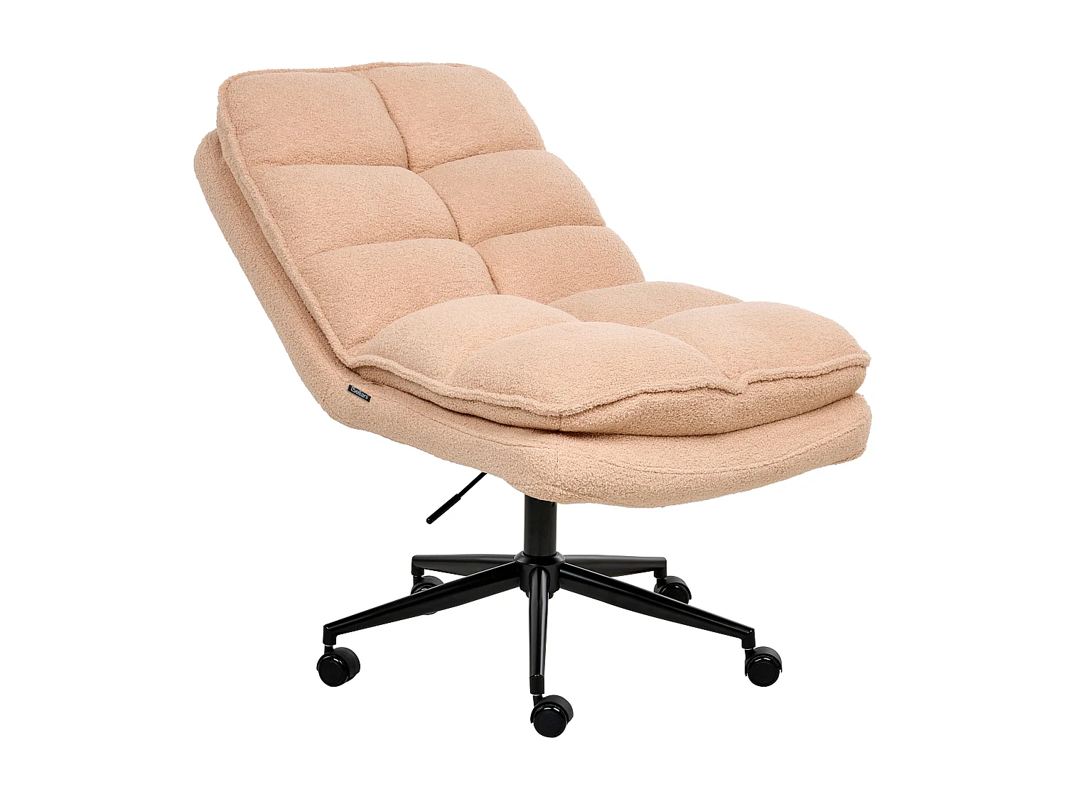 Chaise de bureau ADDISON Bouclé Rose pêche