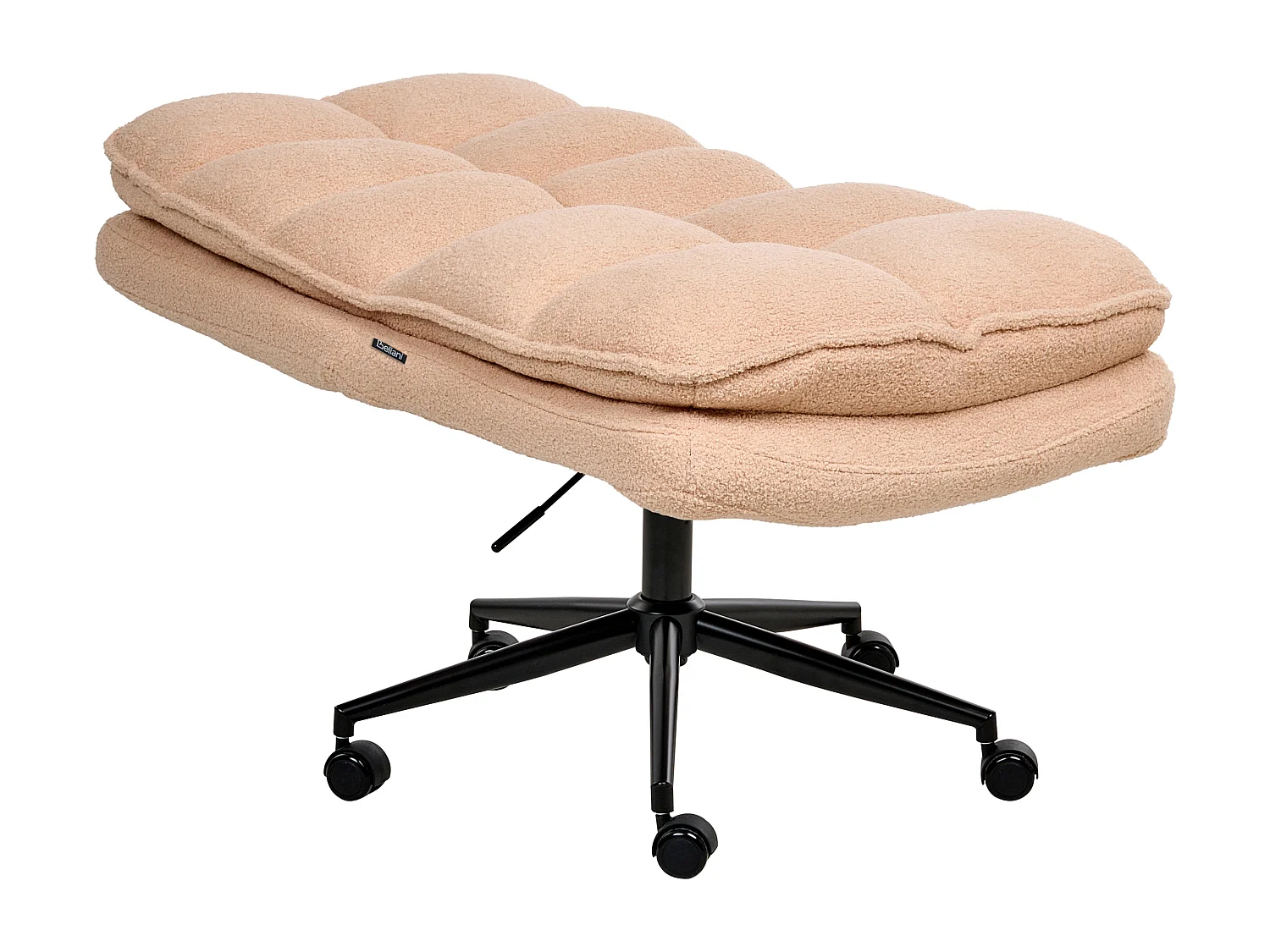 Chaise de bureau ADDISON Bouclé Rose pêche