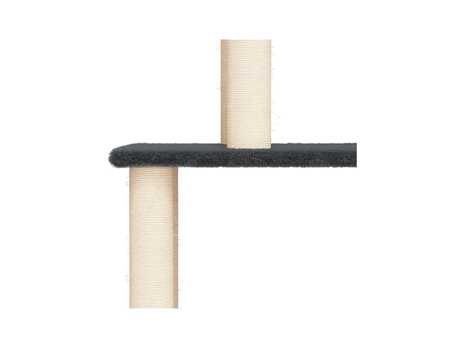 Arbre à chat avec griffoirs en sisal gris foncé 149 cm