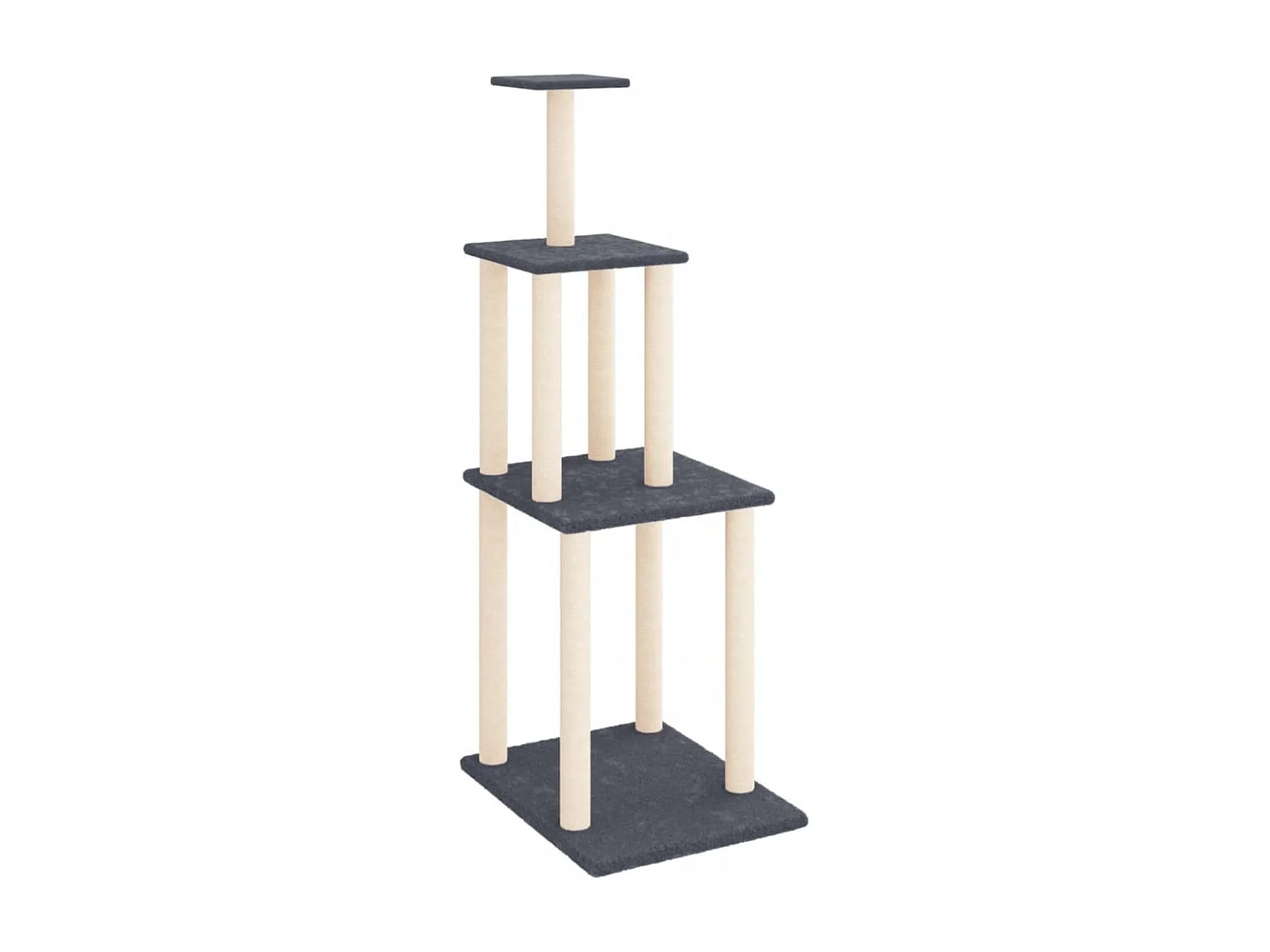 Arbre à chat avec griffoirs en sisal gris foncé 149 cm