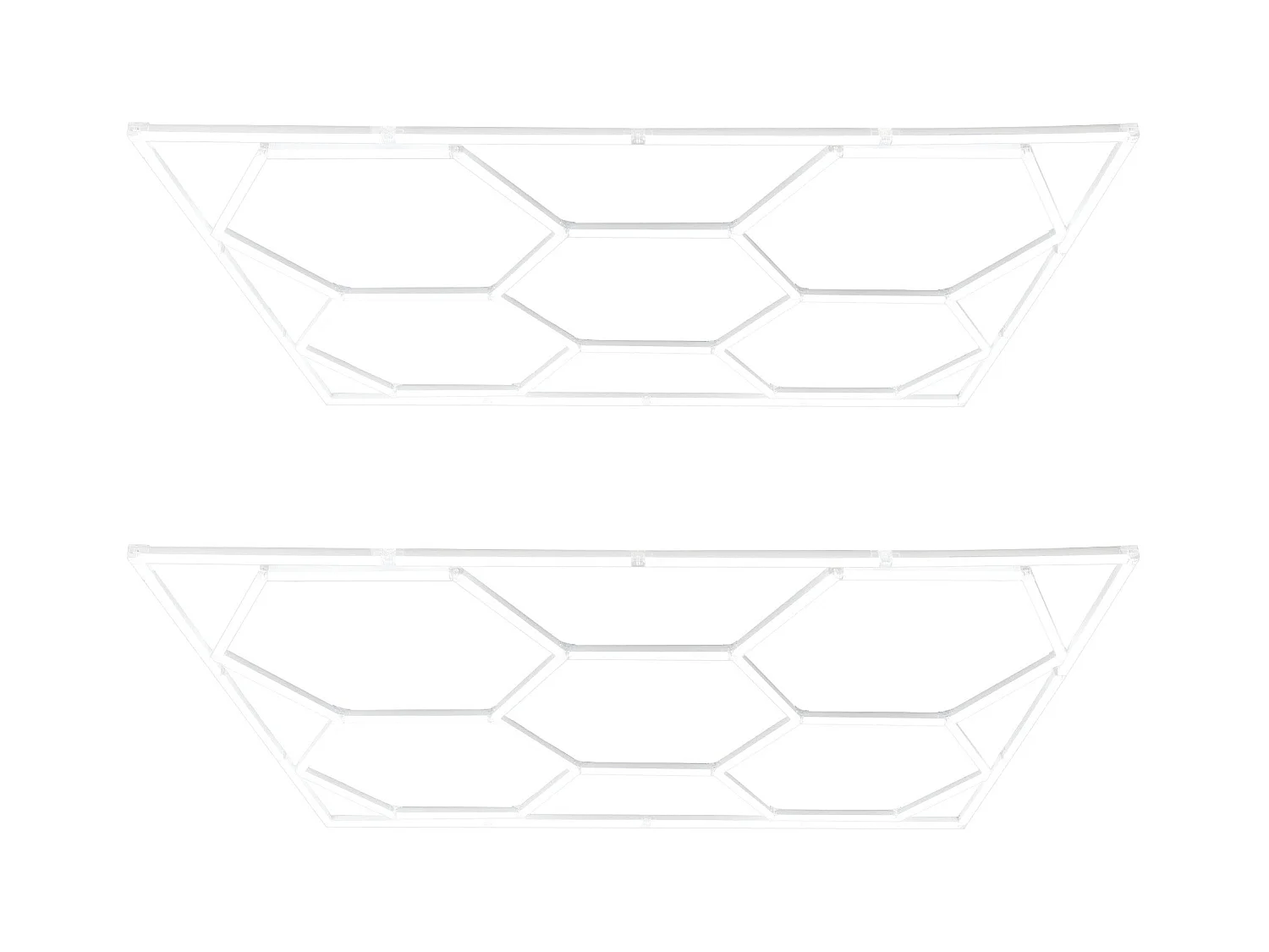 Hexagon LED-verlichting 10 Lampen met Rand 2 x 5 Set Auto Car Detail Garage