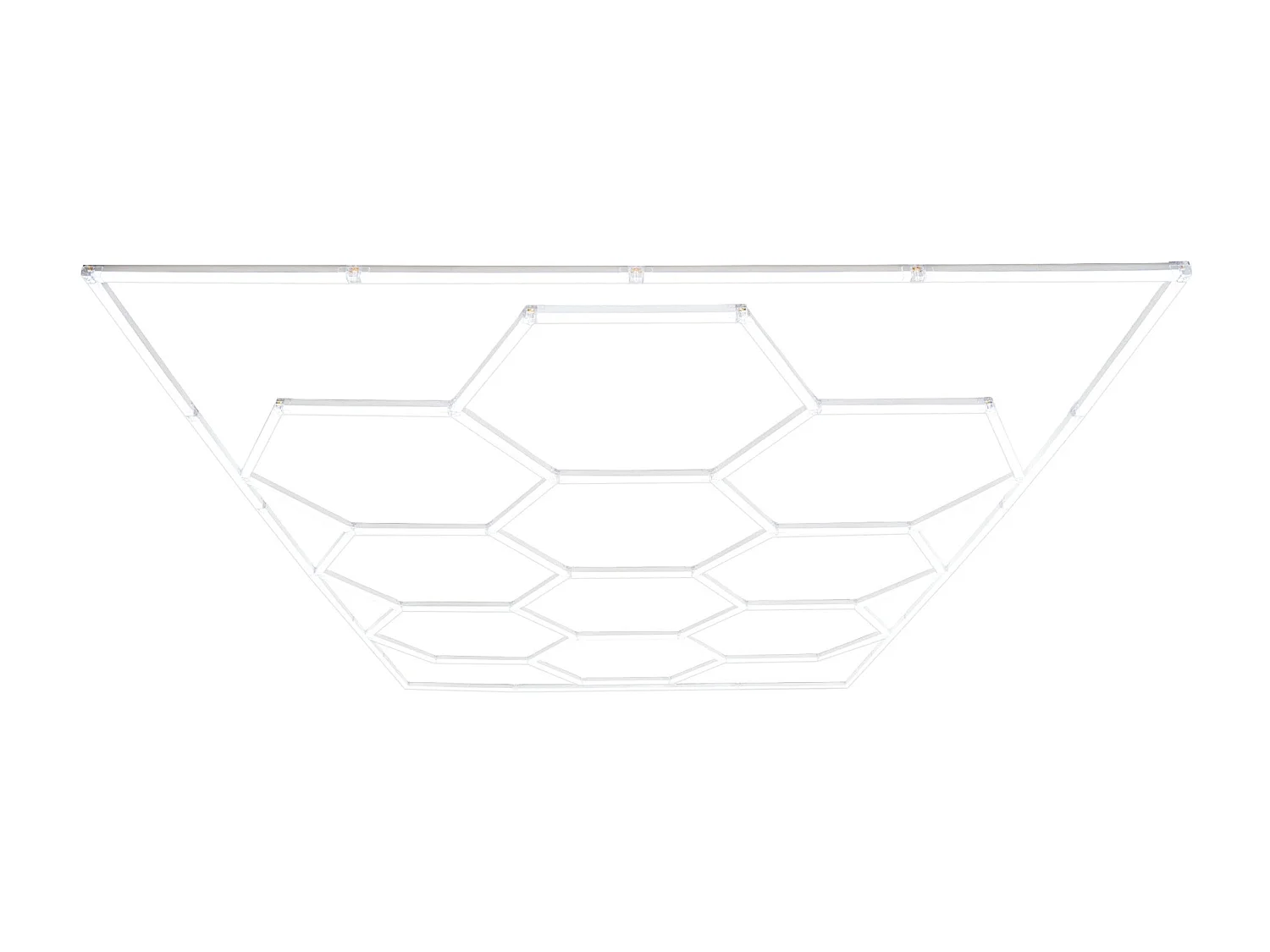 Lot de 10 Plafonnier LED Hexagonale & Bordures 2 x 5 Cadres Modulaires Blanc 120 Lumens 6500K 3 Choix de Montage & [Kit Pour Plafond Suspendu INCLUS]