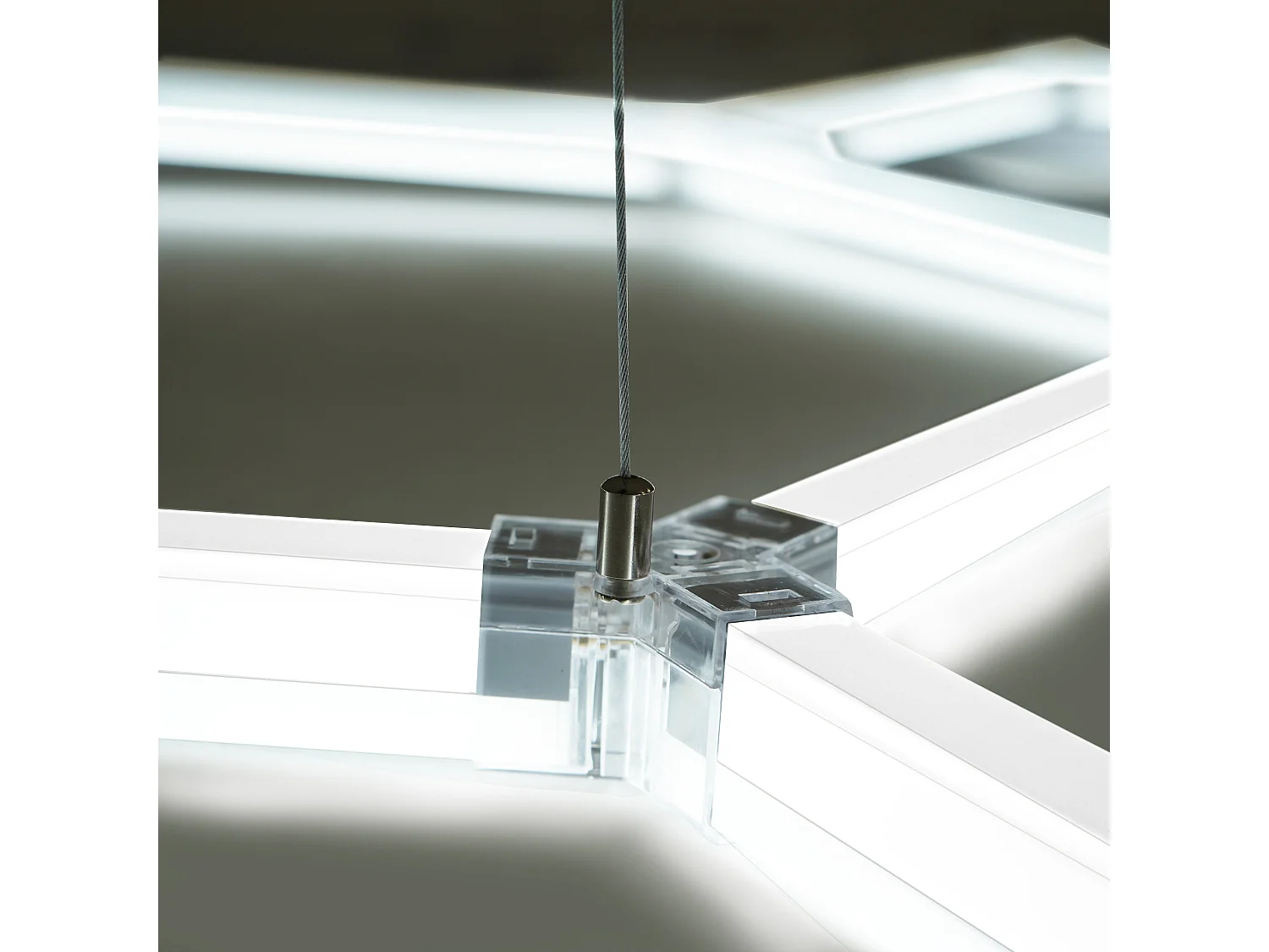 Lot de 10 Plafonnier LED Hexagonale & Bordures 2 x 5 Cadres Modulaires Blanc 120 Lumens 6500K 3 Choix de Montage & [Kit Pour Plafond Suspendu INCLUS]