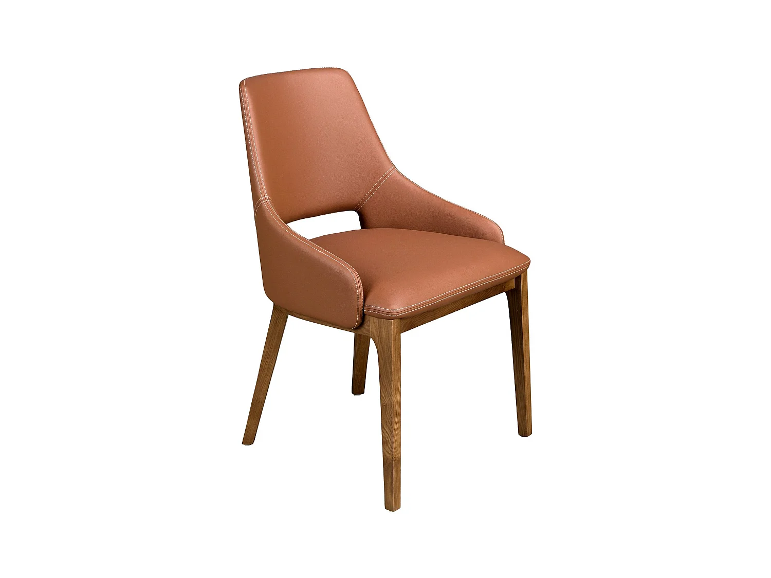 Chaise en similicuir marron 4156 ANGEL CERDA