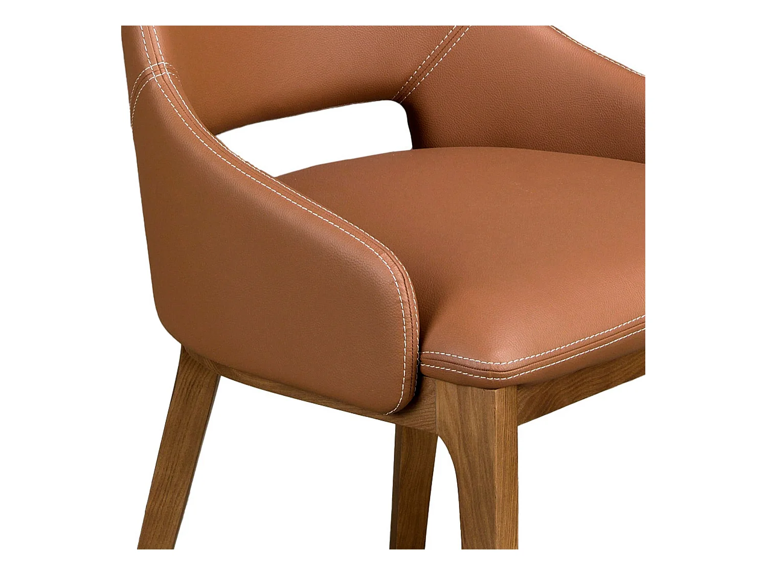 Chaise en similicuir marron 4156 ANGEL CERDA