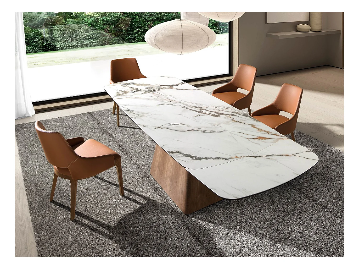 Chaise en similicuir marron 4156 ANGEL CERDA