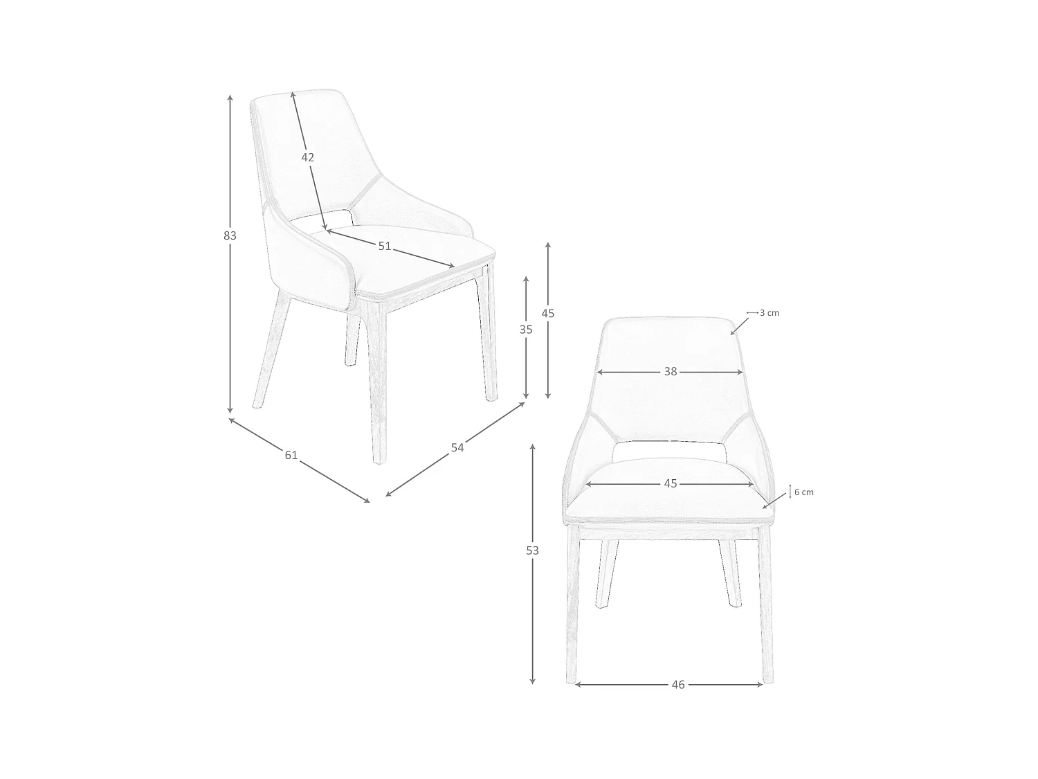 Chaise en similicuir marron 4156 ANGEL CERDA