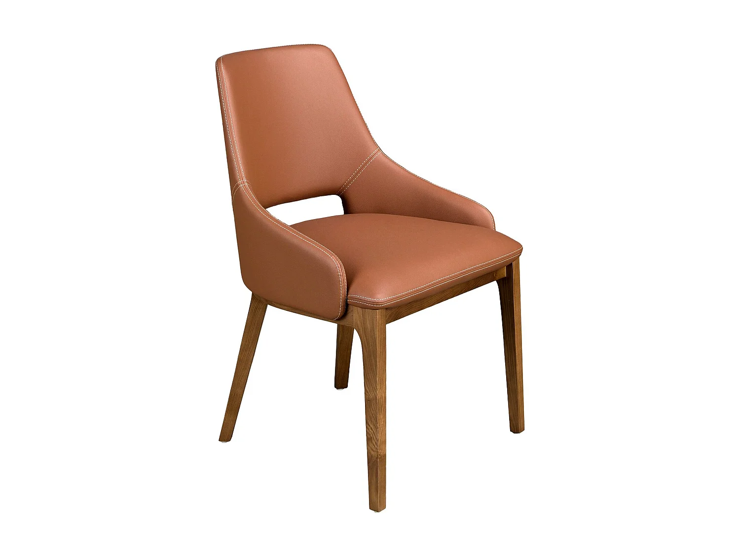 Chaise en similicuir marron 4156 ANGEL CERDA