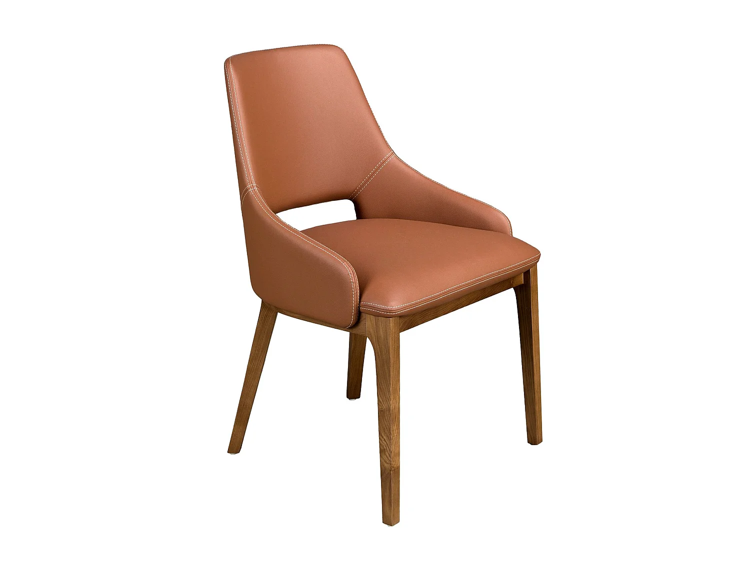Brown leatherette chair 4156 ANGEL CERDA