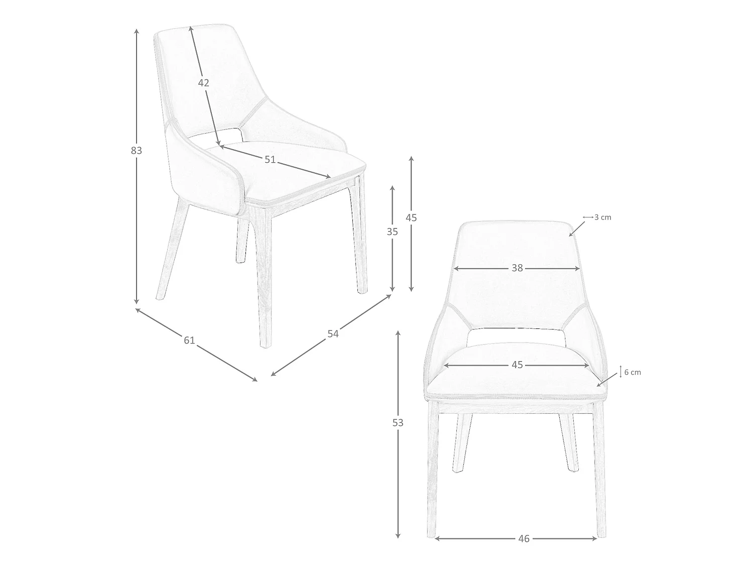 Brown leatherette chair 4156 ANGEL CERDA