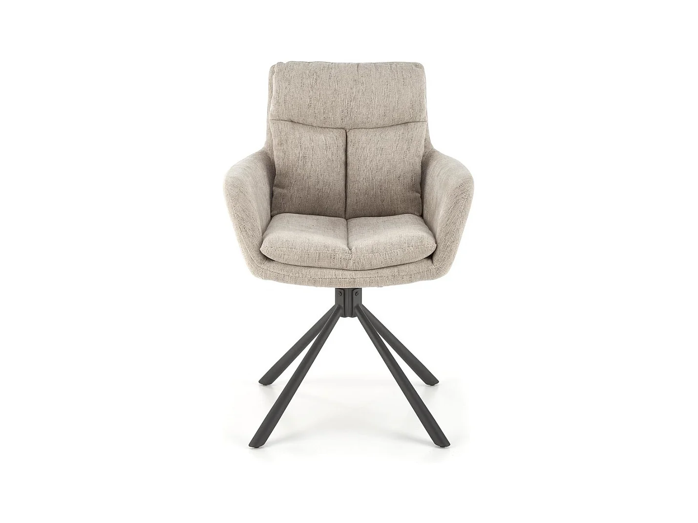 Sedia K495/Funzione girevole/Rivestimento in tessuto e metallo/Beige