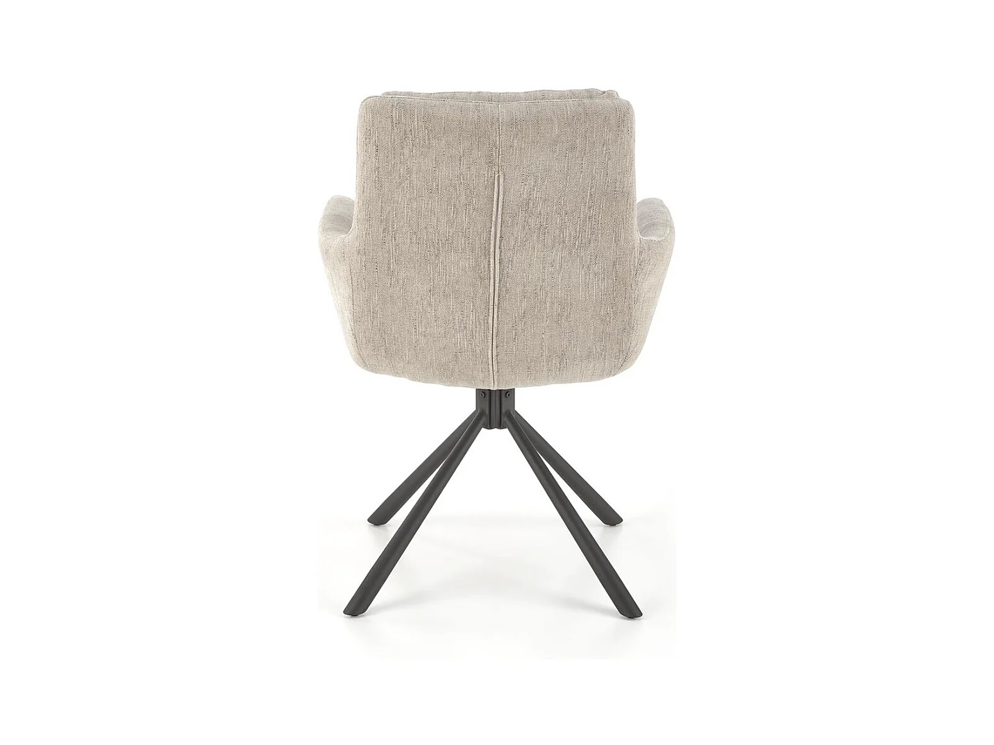 Sedia K495/Funzione girevole/Rivestimento in tessuto e metallo/Beige