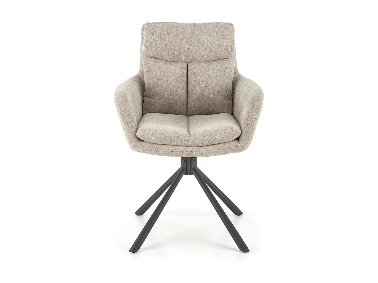 Sedia K495/Funzione girevole/Rivestimento in tessuto e metallo/Beige