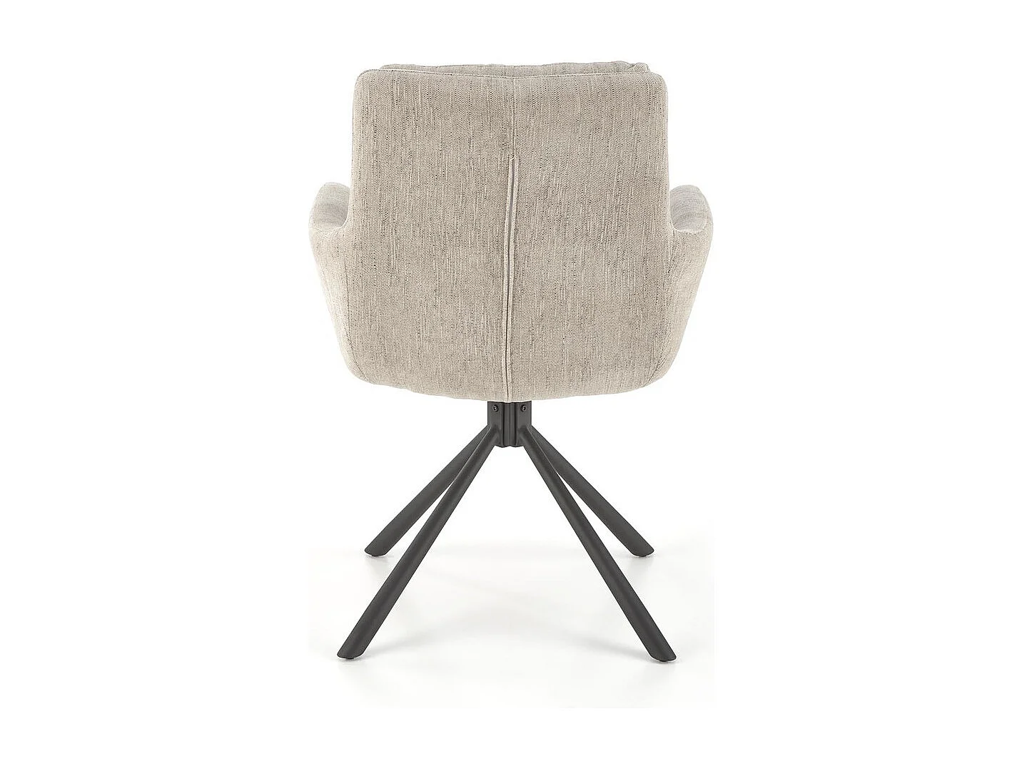 Sedia K495/Funzione girevole/Rivestimento in tessuto e metallo/Beige
