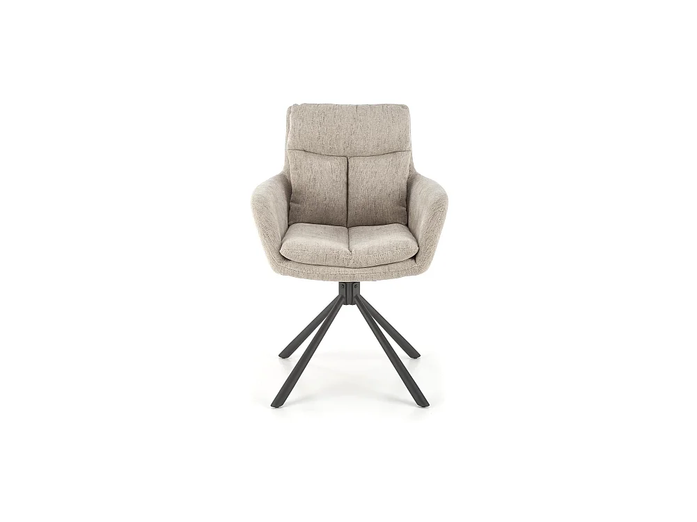 Chaise K495/Fonction pivotante/Revêtement tissu et métal/Beige