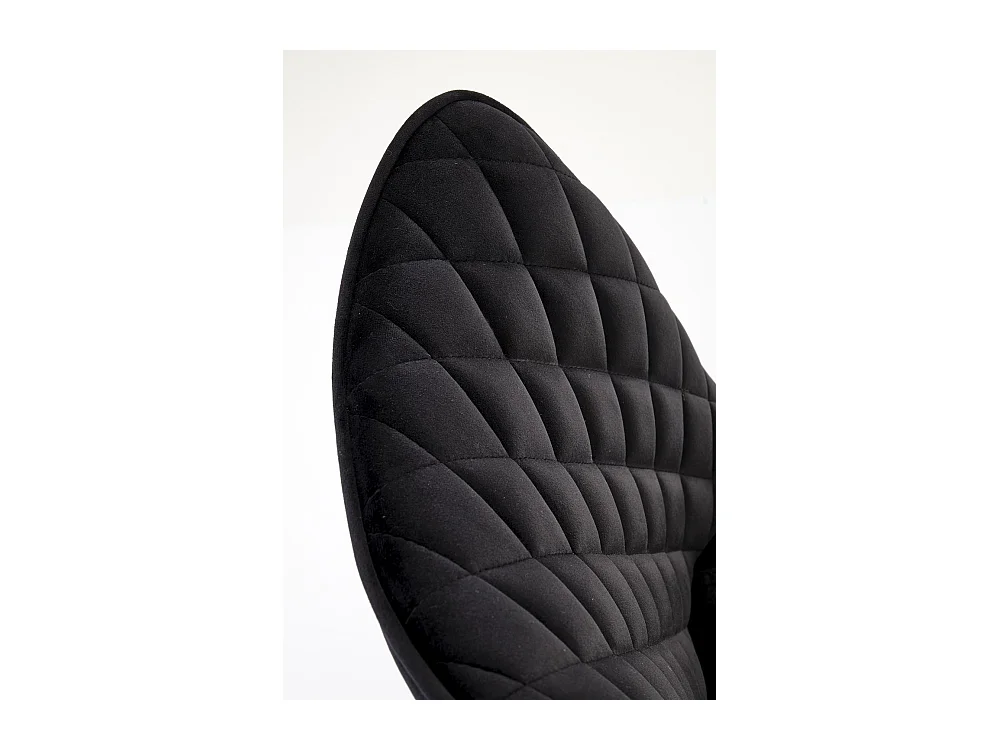 Sedia K520/funzione girevole/rivestimento in velluto/Nero