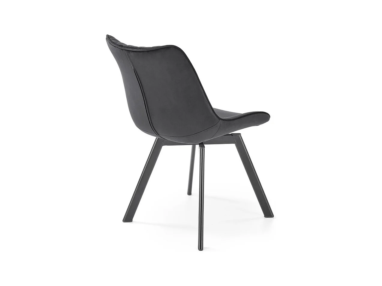 Sedia K520/funzione girevole/rivestimento in velluto/Nero
