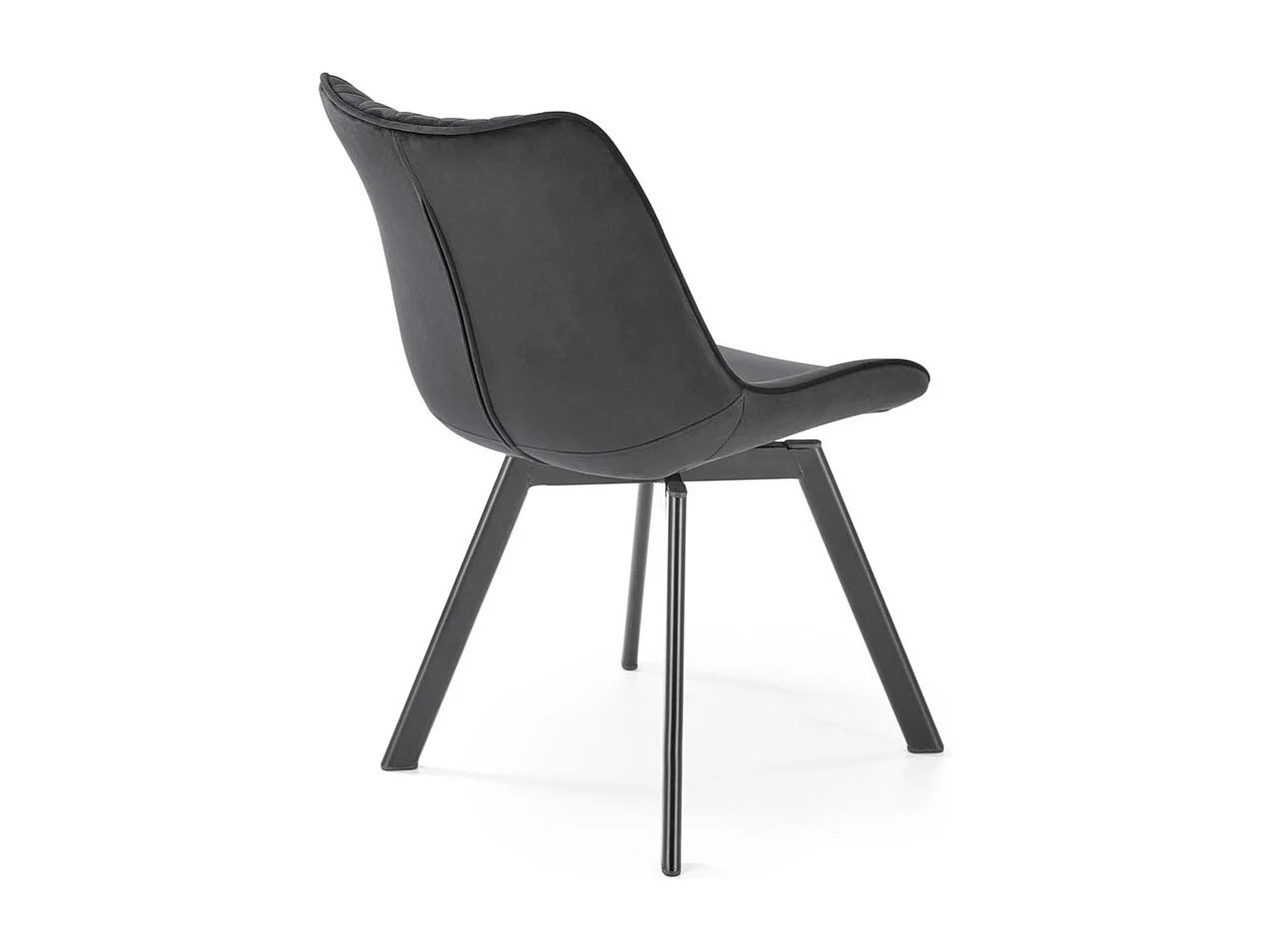 Sedia K520/funzione girevole/rivestimento in velluto/Nero