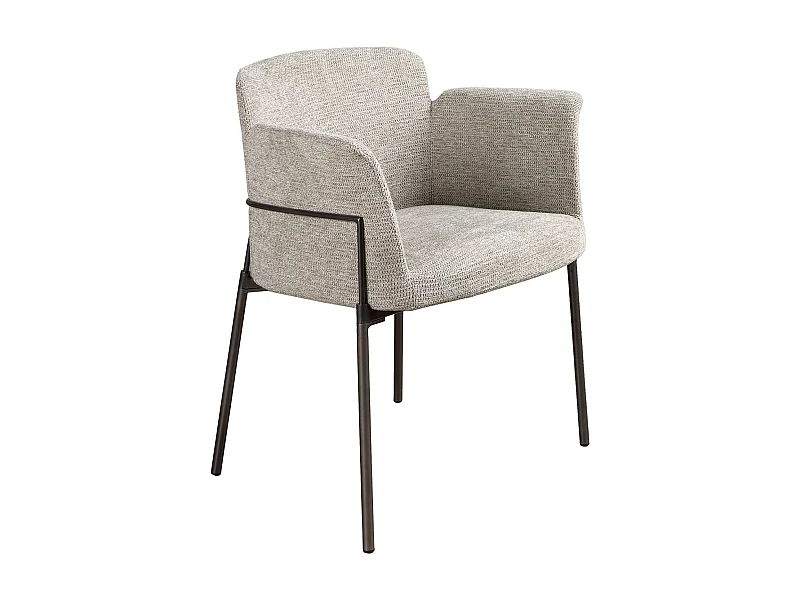 Stuhl aus grauem Stoff 4170 ANGEL CERDA