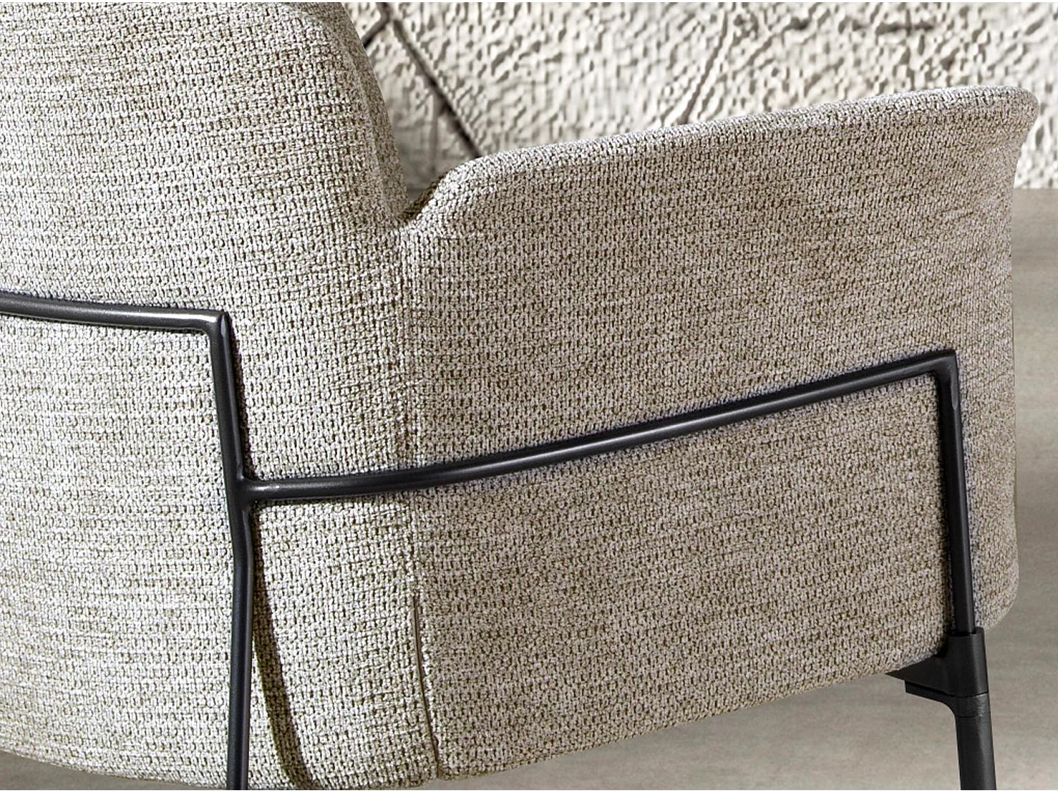 Chaise en tissu gris 4170 ANGEL CERDA