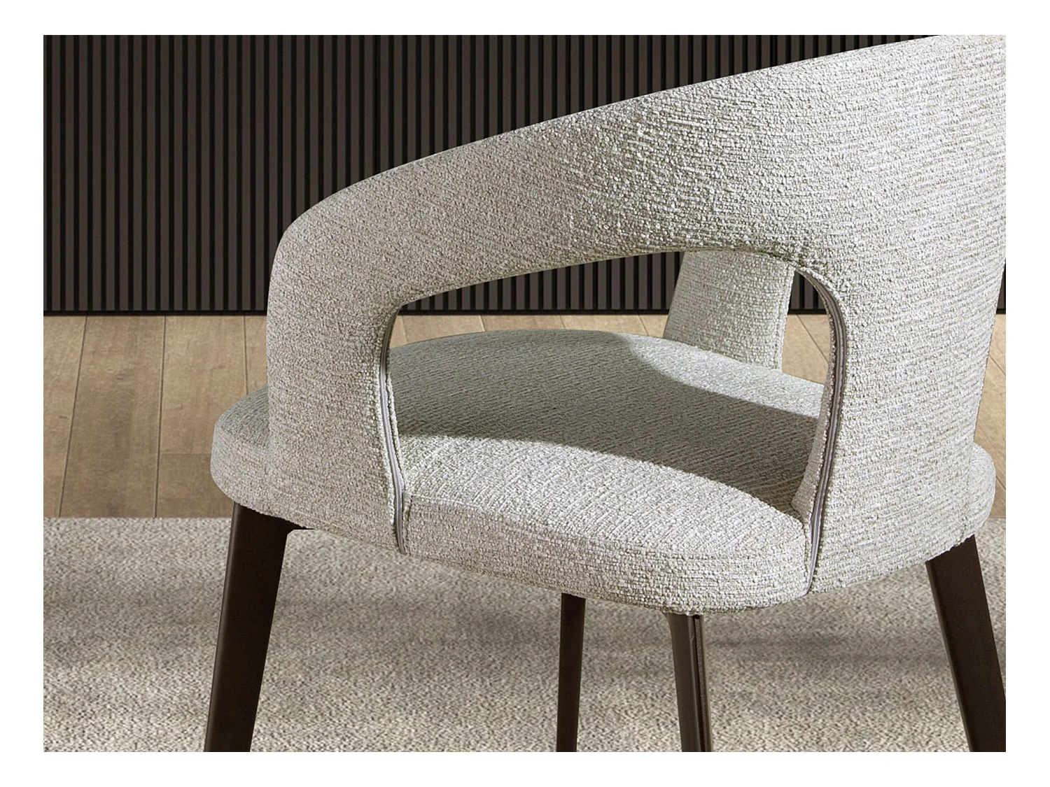 Chaise en tissu blanc cassé 4173 ANGEL CERDA