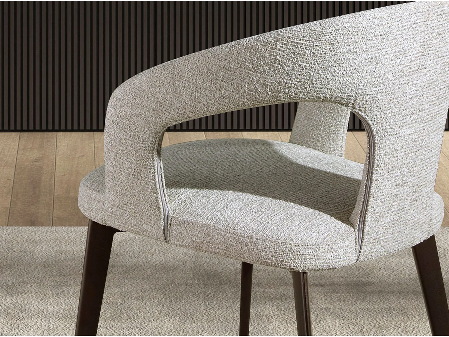 Chaise en tissu blanc cassé 4173 ANGEL CERDA