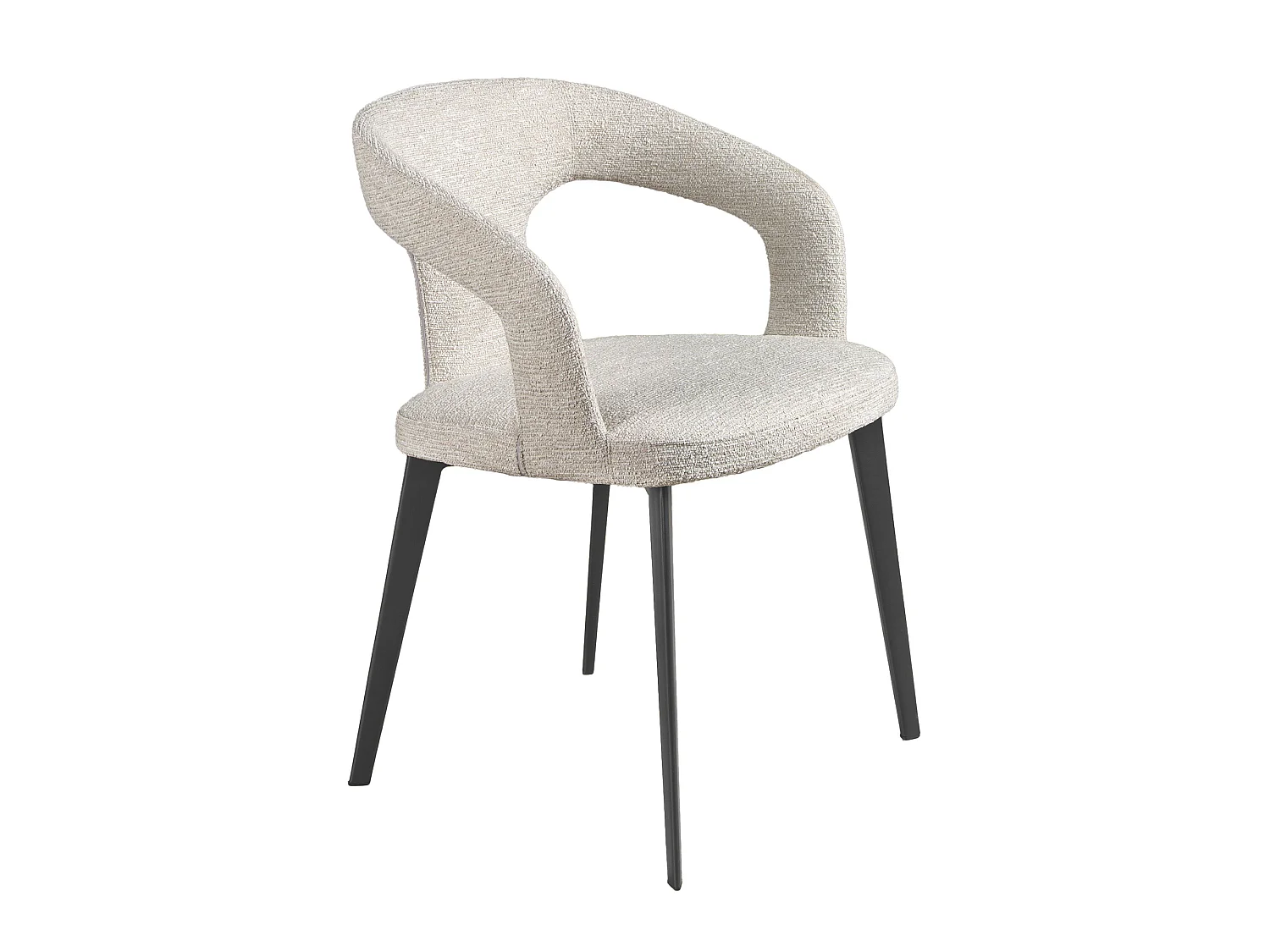 Hocker aus hellgrauem Stoff 4173 ANGEL CERDA