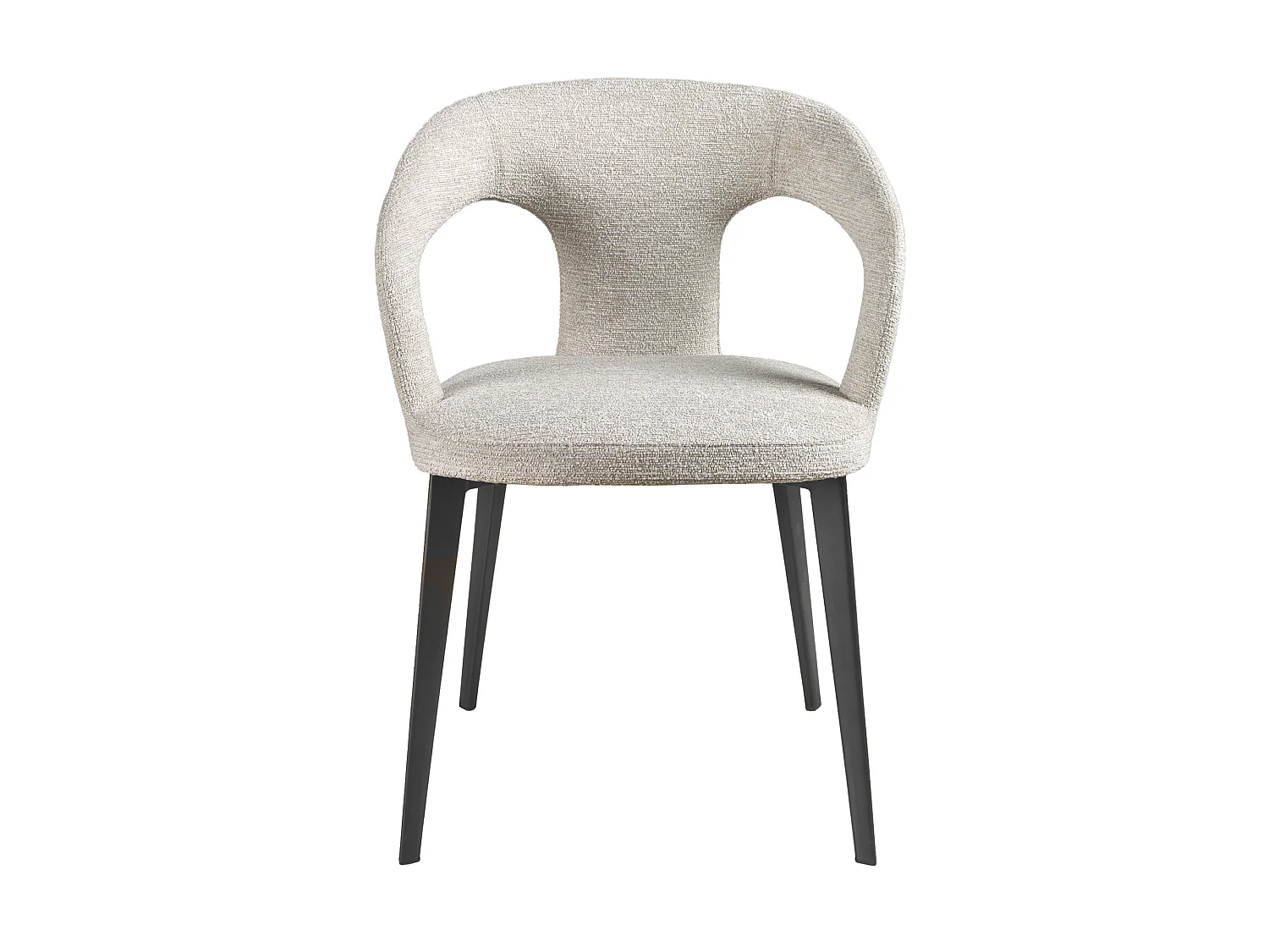 Hocker aus hellgrauem Stoff 4173 ANGEL CERDA