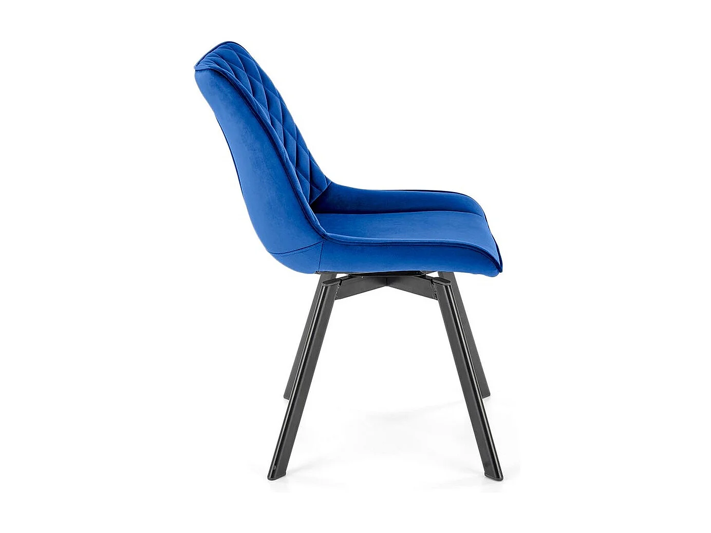 Chaise K520/Fonction pivotante/Housse en velours/Bleu