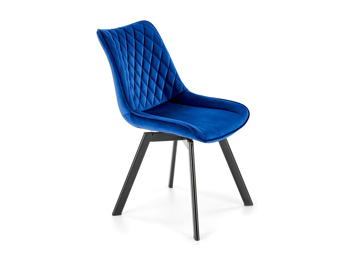 Chaise K520/Fonction pivotante/Housse en velours/Bleu