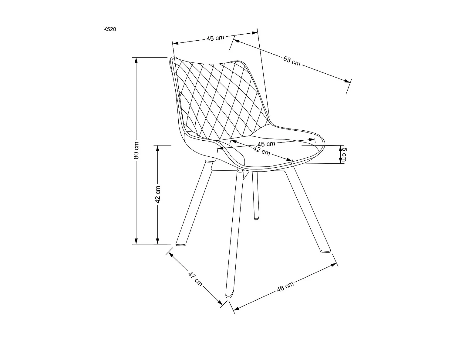 Chaise K520/Fonction pivotante/Housse en velours/Bleu