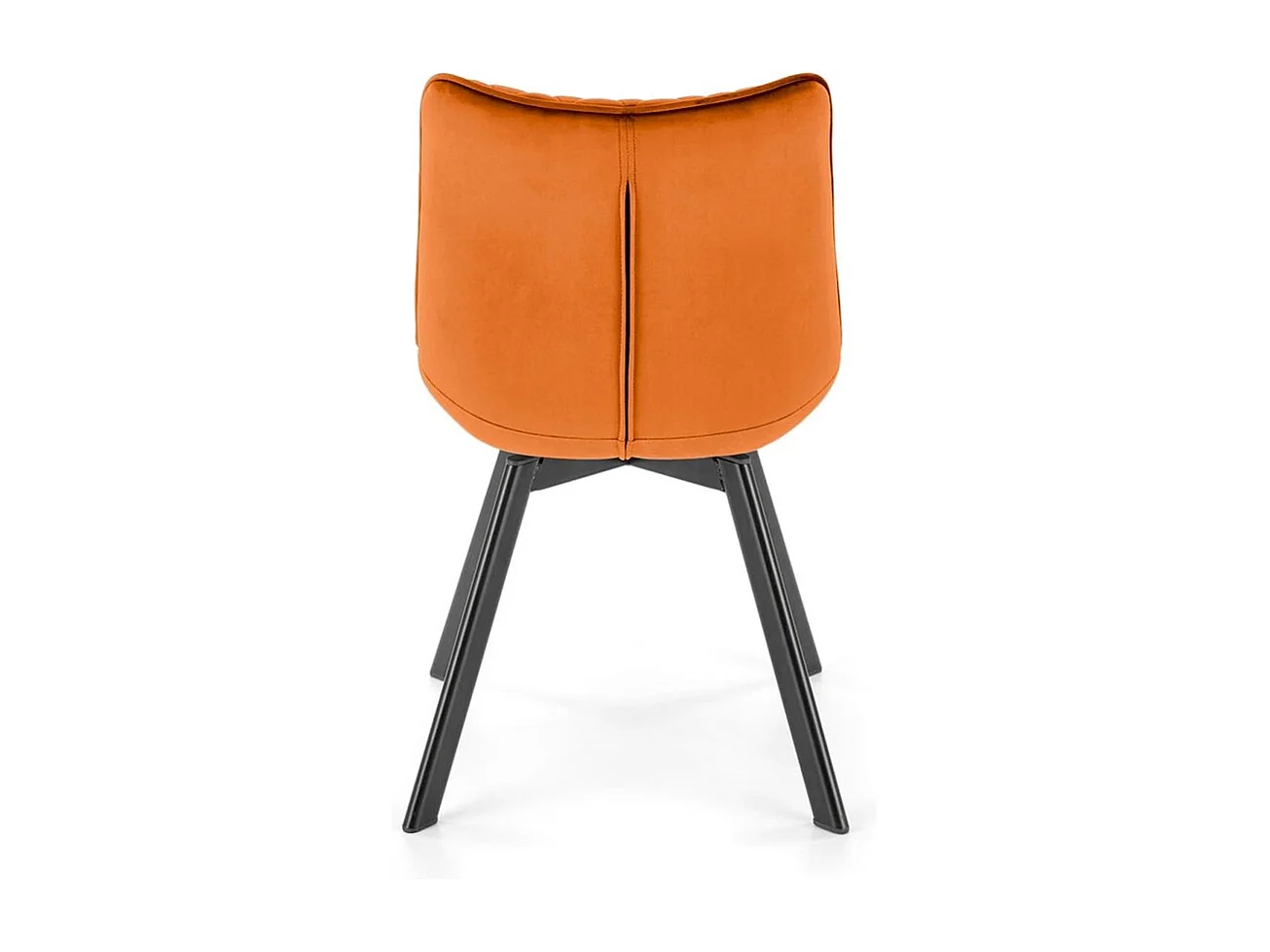 Sedia K520/funzione girevole/rivestimento in velluto/Arancia