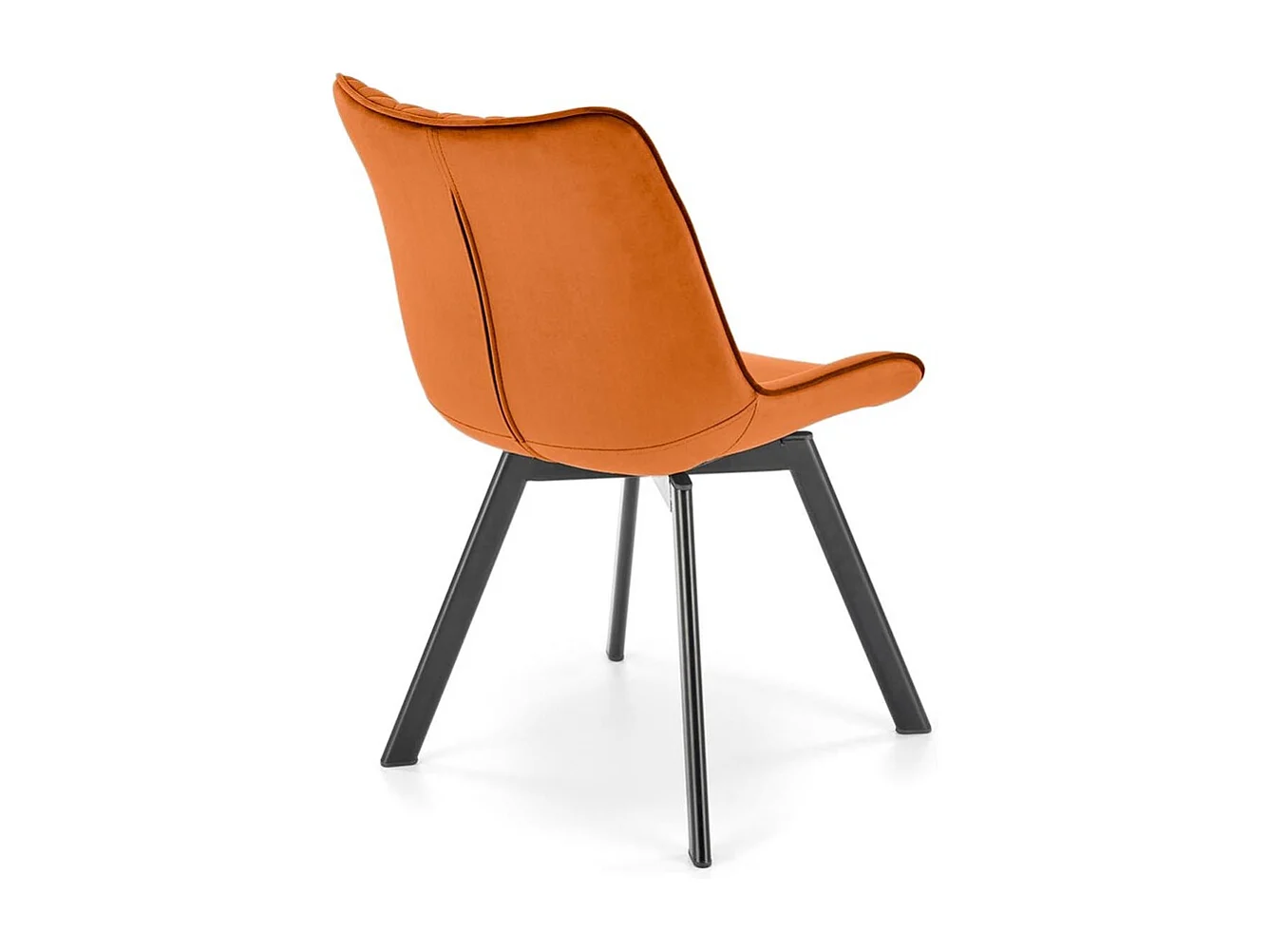 Sedia K520/funzione girevole/rivestimento in velluto/Arancia