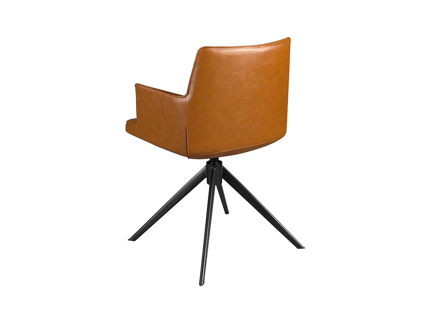 Chaise pivotante en simili-cuir marron cognac 4193 ANGEL CERDA