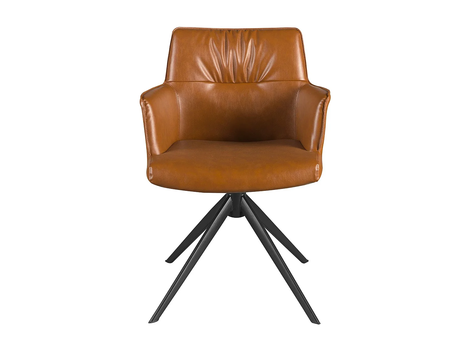 Chaise pivotante en simili-cuir marron cognac 4193 ANGEL CERDA