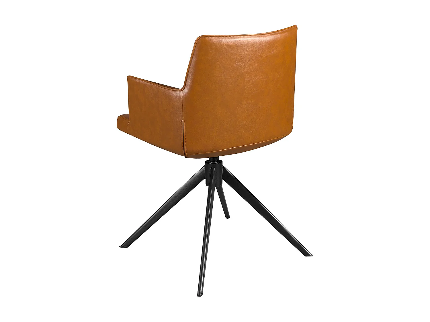 Chaise pivotante en simili-cuir marron cognac 4193 ANGEL CERDA