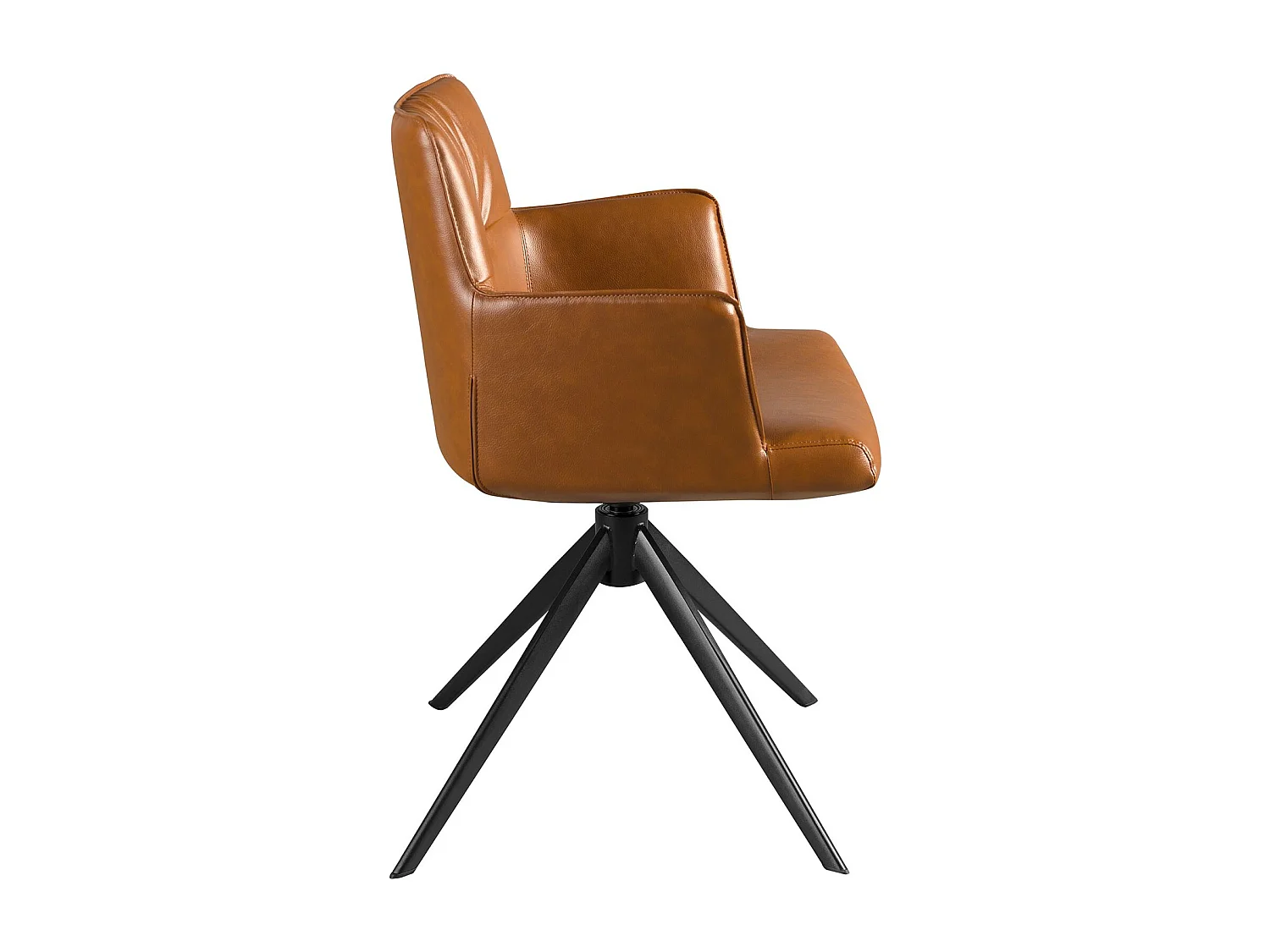 Chaise pivotante en simili-cuir marron cognac 4193 ANGEL CERDA