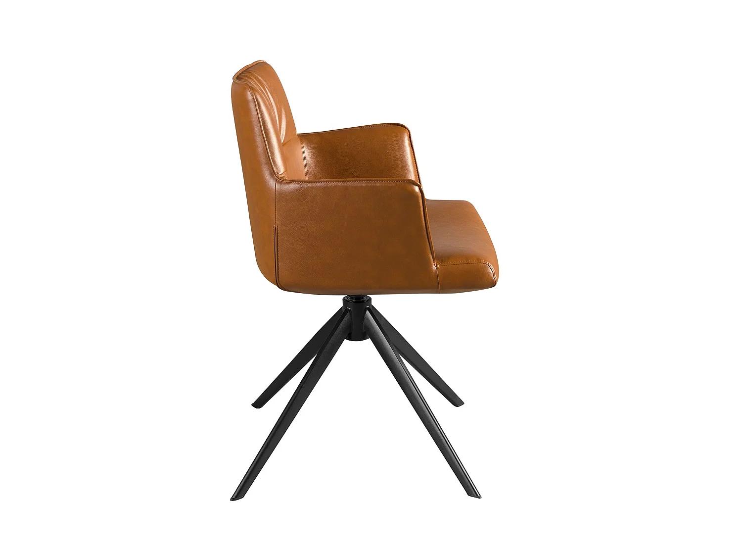 Chaise pivotante en simili-cuir marron cognac 4193 ANGEL CERDA