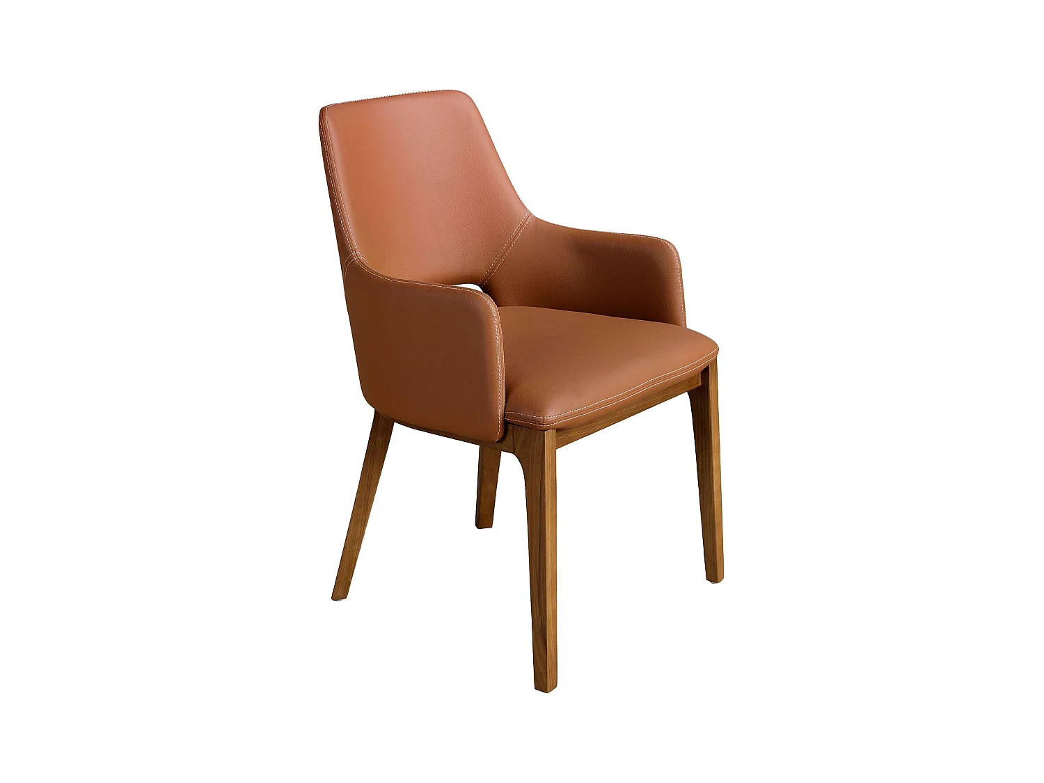 Chaise en similicuir marron 4157 ANGEL CERDA