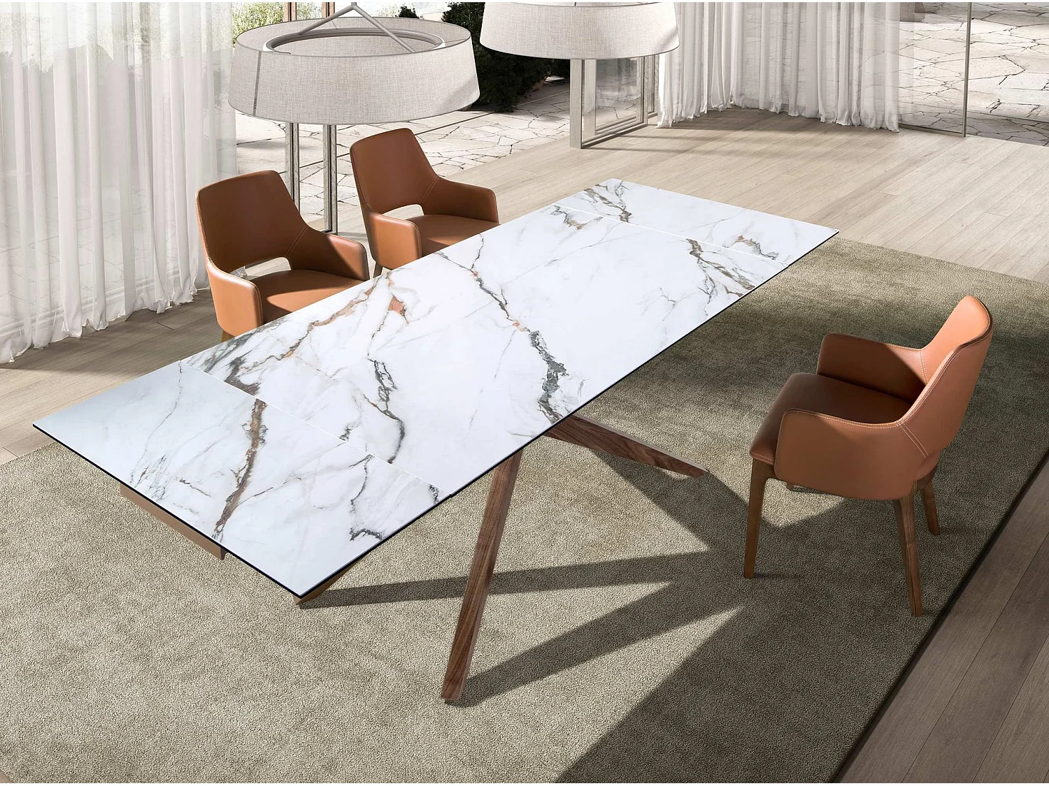 Bruine eco-leren stoel