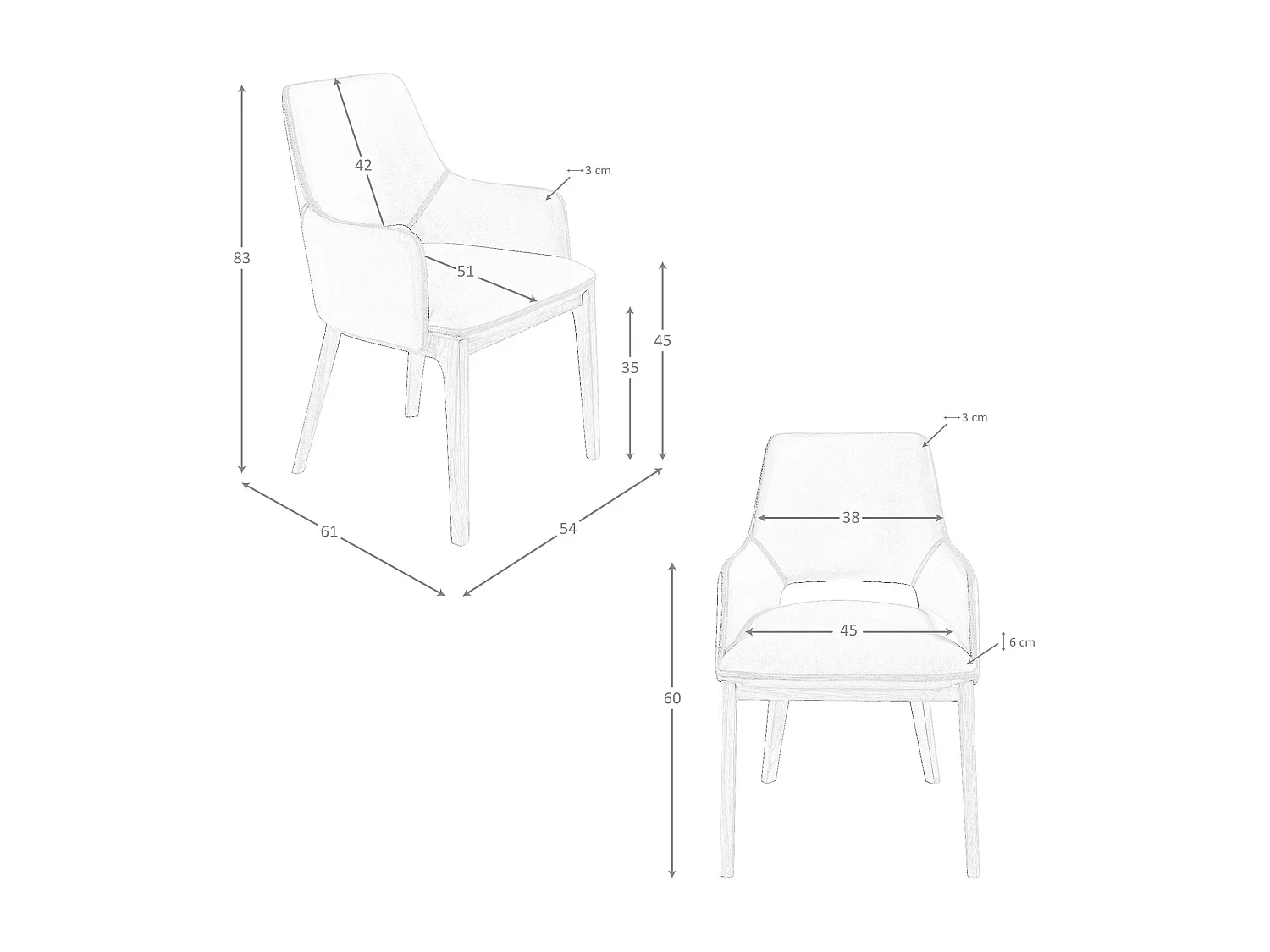 Bruine eco-leren stoel