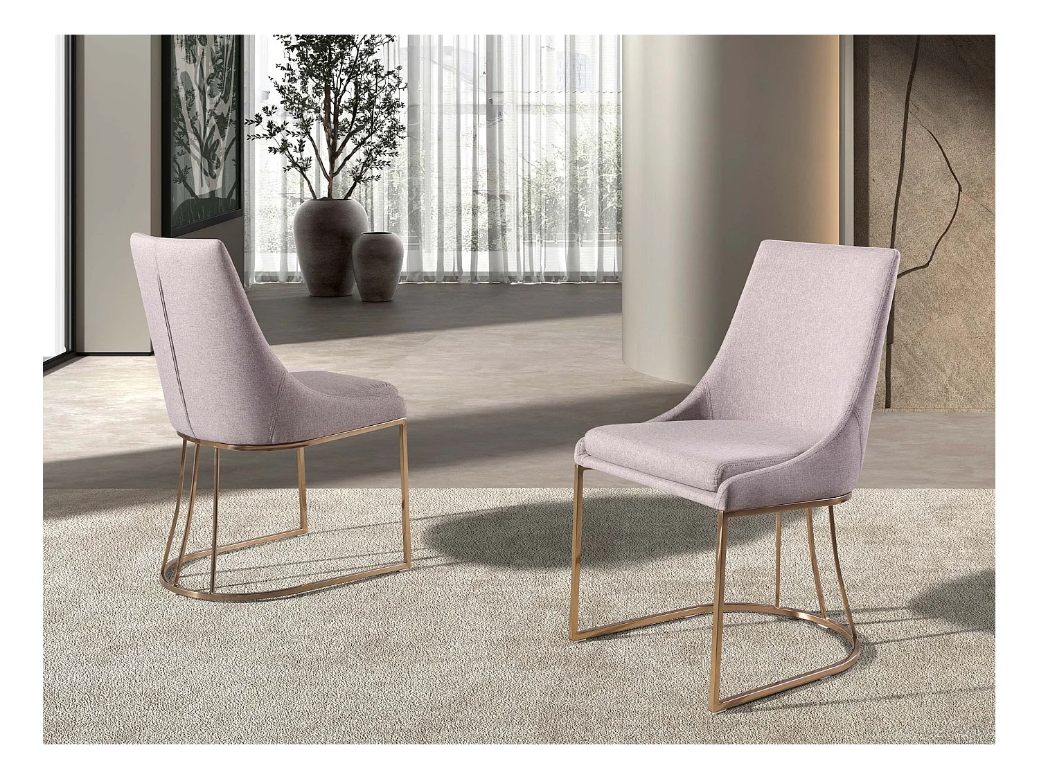 Cadeira em tecido cinzento 4182 ANGEL CERDA