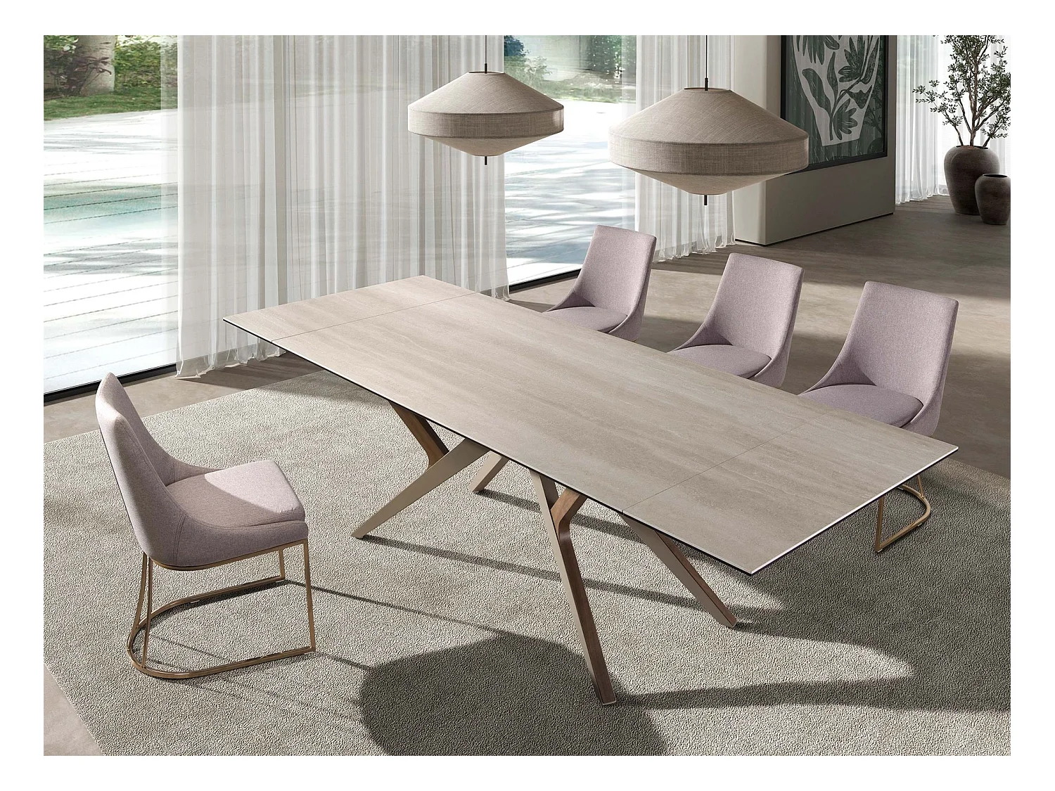 Cadeira em tecido cinzento 4182 ANGEL CERDA