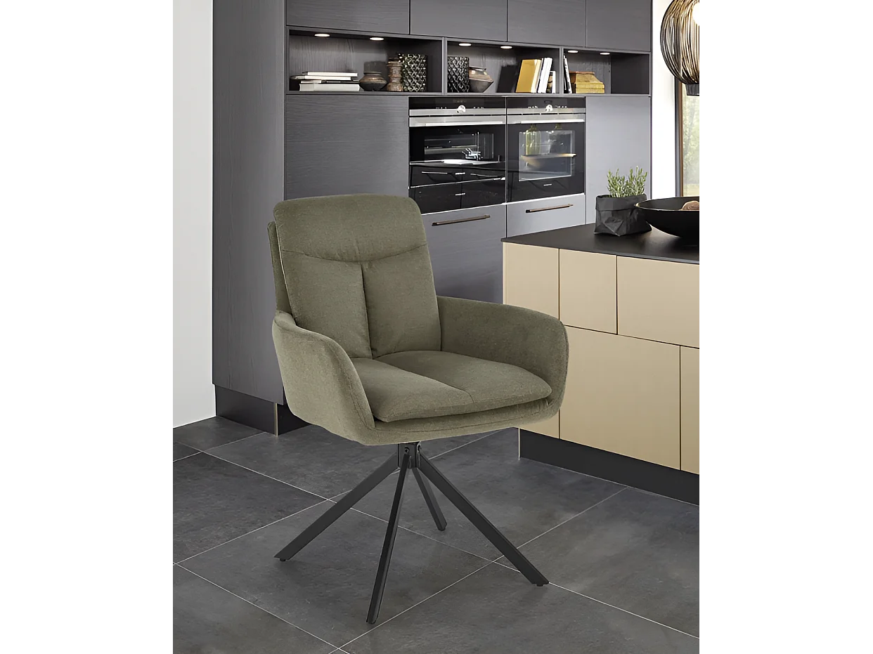 Stuhl K536/Drehfunktion/Stoffbezug/Grün