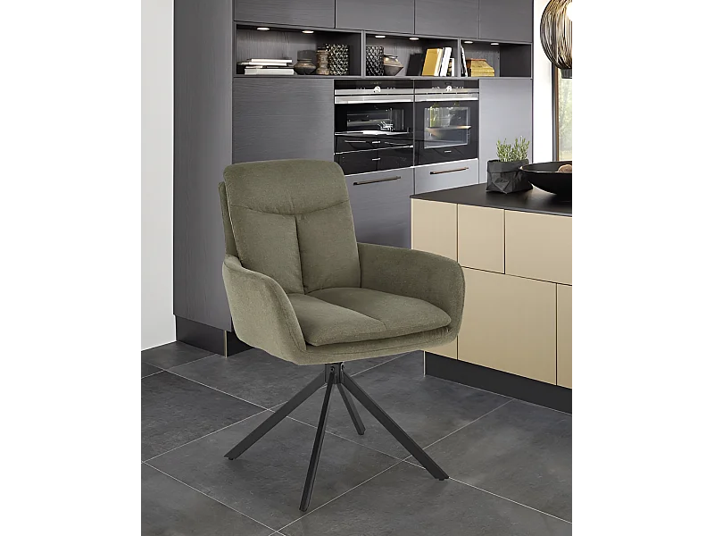 Stuhl K536/Drehfunktion/Stoffbezug/Grün