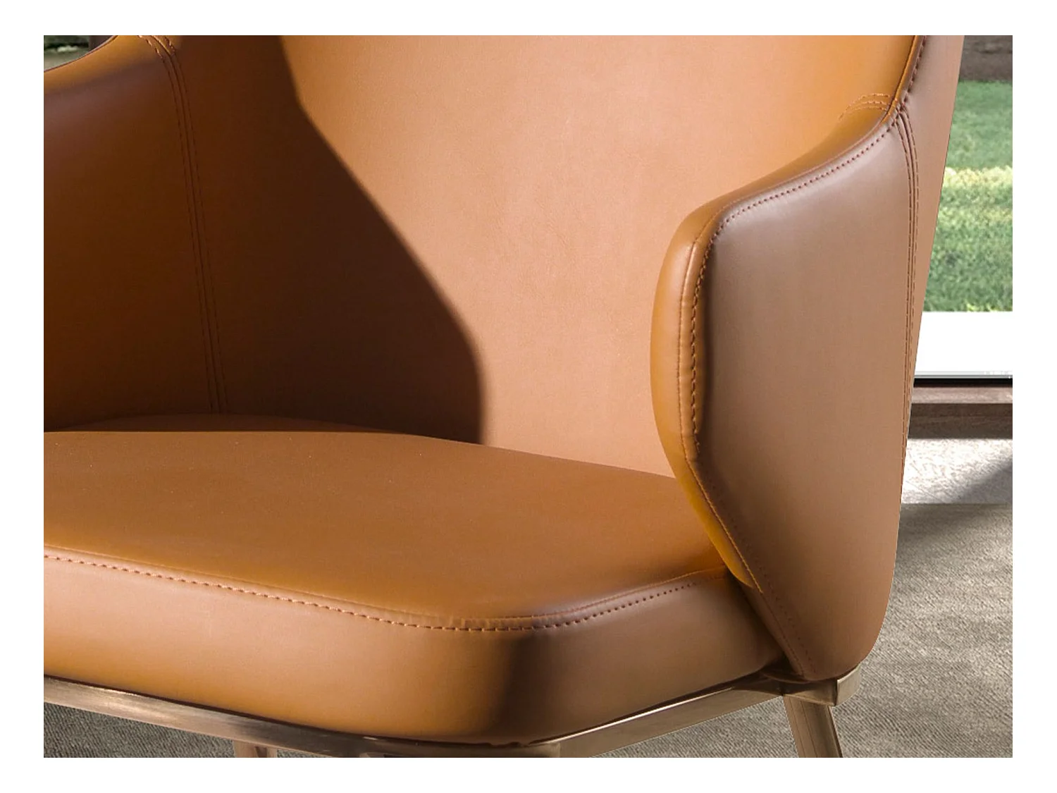 Sedia in similipelle marrone 4162 ANGEL CERDA