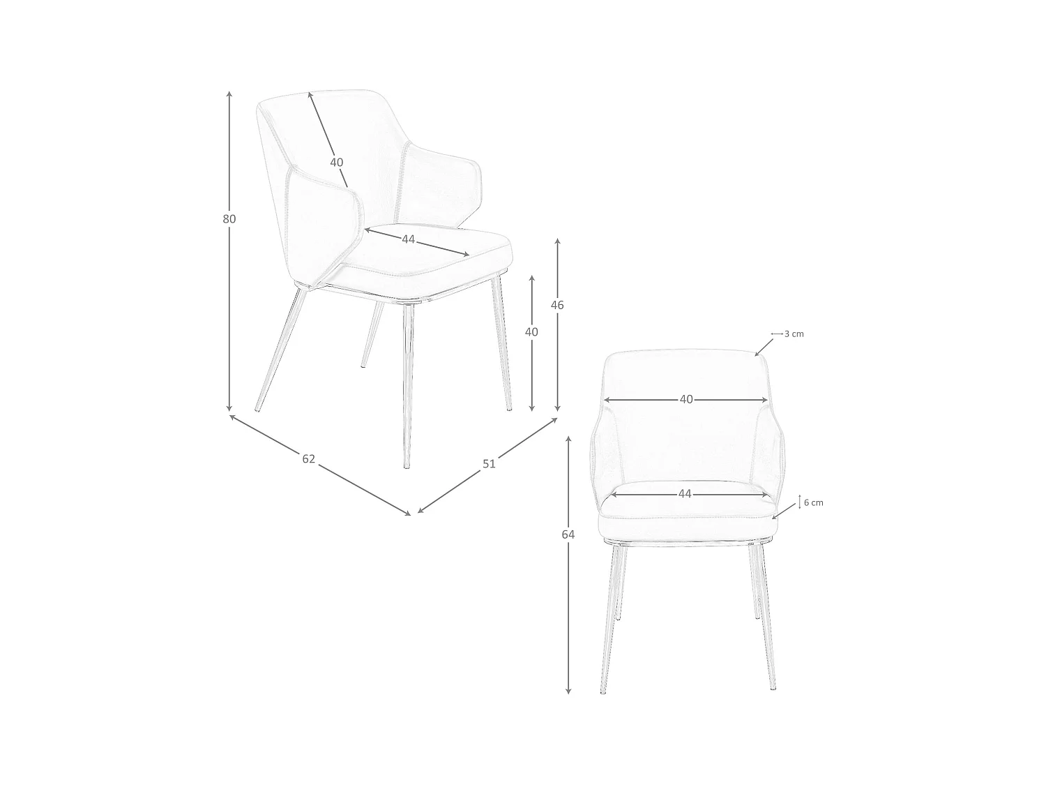 Sedia in similipelle marrone 4162 ANGEL CERDA