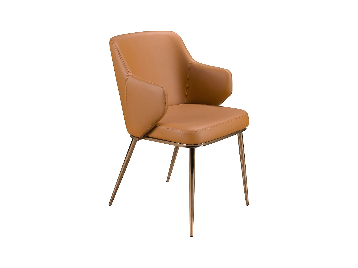 Chaise en similicuir marron 4162 ANGEL CERDA